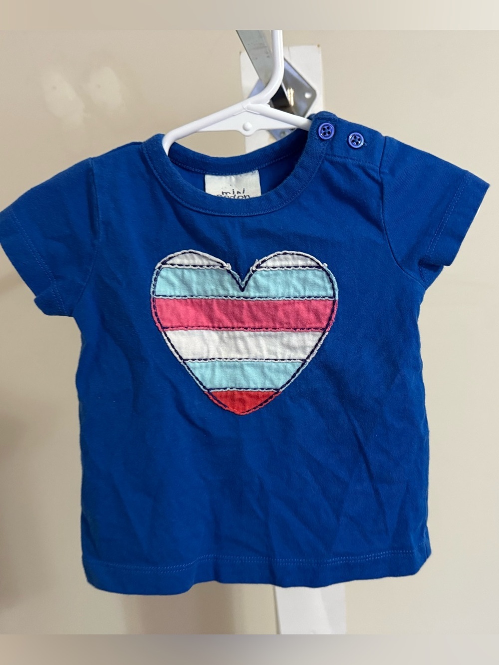 Mini Boden Heart Appliqué Tee Shirt